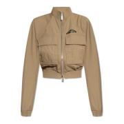 Korte jas met opstaande kraag Dsquared2 , Beige , Dames