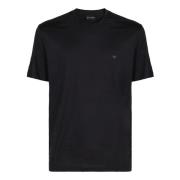 Katoenen Logo T-shirt Emporio Armani , Blue , Heren