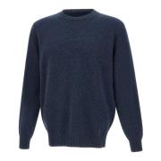 Blauwe Wol Kasjmier Crew Neck Sweater Filippo De Laurentiis , Blue , H...