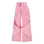 Confetto Pink Baggy Jeans The Attico , Pink , Dames