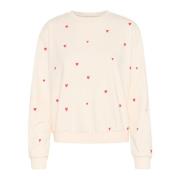 Ice Flame Hearts Sweatshirt Saint Tropez , Beige , Dames