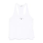 Witte Katoenen Jersey Racerback Top Elisabetta Franchi , White , Dames