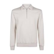 Katoen Kasjmier Zijde Polo Shirt Eleventy , Beige , Heren