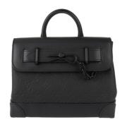 Pre-owned Leather handbags Louis Vuitton Vintage , Black , Dames