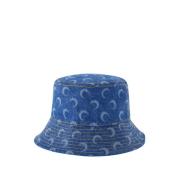 Blauwe Moon Laser Bucket Hat Marine Serre , Blue , Dames