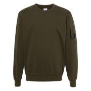 Groene Crewneck Sweatshirt met Lenszak C.p. Company , Green , Heren