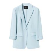 Lichtblauwe Blazerjas Actitude Collectie Twinset , Blue , Dames