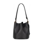 Zwarte Mini Bucket Tas met Sfera Hardware Furla , Black , Dames