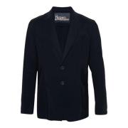 Blauwe Blazer met Klassieke Revers Herno , Blue , Heren