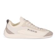 Lage sneakers van stof en leer Pinko , White , Dames