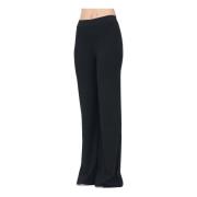 Zwarte Gebreide Broek Wijde Snit Calvin Klein Jeans , Black , Dames