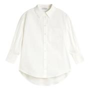 Witte Katoenen Shirt met V-hals Anine Bing , White , Dames