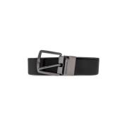 Leren riem Emporio Armani , Black , Heren