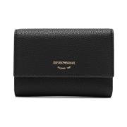 Zwarte portemonnee voor mannen Emporio Armani , Black , Dames