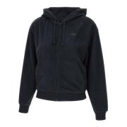 Zwarte Polar Fleece Full Zip Sweatshirt New Balance , Black , Dames