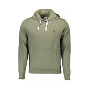 Groene Katoenen Hoodie voor Mannen U.s. Polo Assn. , Green , Heren