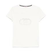 Witte Crew Neck T-shirts en Polos Liu Jo , White , Dames