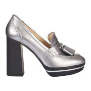 Metallic Schoenen voor een stijlvolle look Hogan , Gray , Dames