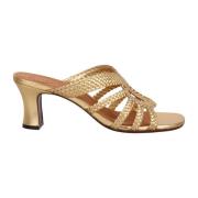 Handgeweven leren sandalen met patenteffect Chie Mihara , Yellow , Dam...