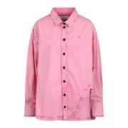 Diana Shirt met Geborduurd Logo The Attico , Pink , Dames