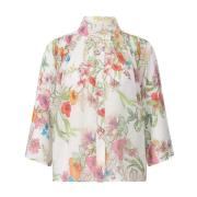 Zijden Patroon Blouse Herzen's Angelegenheit , Multicolor , Dames