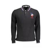 Zwart Katoenen Polo met Lange Mouwen U.s. Polo Assn. , Black , Heren