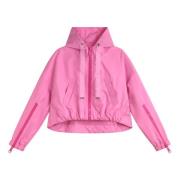 Moderne Windbreaker Jas met Verstelbare Capuchon Khrisjoy , Pink , Dam...