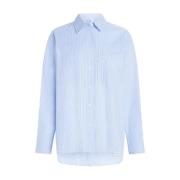 Gestreepte blouse lange mouw Penn&Ink N.Y , Blue , Dames