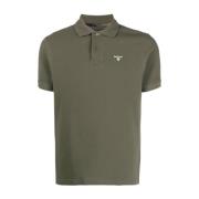 Casual Polo Shirt met Tartan Finish Barbour , Green , Heren