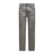 Vintage wide-leg jeans met whiskering Diesel , Gray , Dames