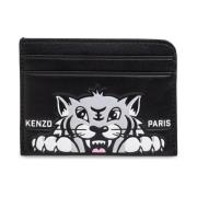 Leren kaarthouder Kenzo , Black , Heren