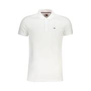 Wit Katoenen Poloshirt met Logo Tommy Hilfiger , White , Heren