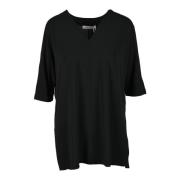 Vrijetijds T-shirt met viscosemix Max Mara , Black , Dames