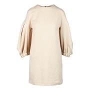 Elegante Katoenmix Jurk Max Mara , Beige , Dames