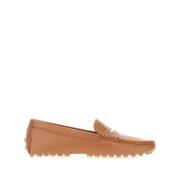 Bruin Leren Platte Schoenen Studded Sole Tod's , Brown , Dames