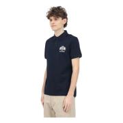 Blauw Poloshirt met Logoborduursel Tommy Hilfiger , Blue , Heren