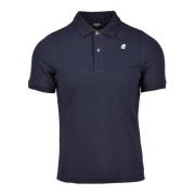 Katoen Elastaan Polo Shirt K-Way , Blue , Heren