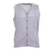 Sleeveless Knitwear Kangra , Gray , Heren