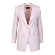 Elegante Jas in Triacetaat Polyester Mix Max Mara Studio , Pink , Dame...