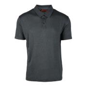 Linnen Elastaan Polo Shirt Daniele Fiesoli , Black , Heren