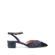 Blauwe hak sandalen Aquazzura , Blue , Dames