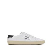 Witte Sneakers Court Classic Stijl Saint Laurent , White , Heren