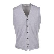 Katoenen Gebreid Vest Kangra , Gray , Heren