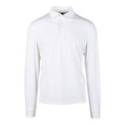 Katoenmix Polo Shirt Fedeli , White , Heren