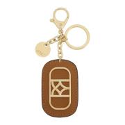 Bronzen sleutelhanger met groot monogram Kazar , Brown , Dames