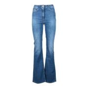 Stijlvolle Denim Jeans met gerecycled katoen Elisabetta Franchi , Blue...