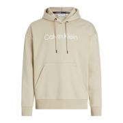 Heren Sweatshirt met bedrukt logo Calvin Klein , Beige , Heren