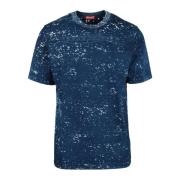 Katoenmix T-shirt Diesel , Blue , Heren