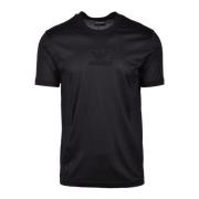 Lyocell Katoenen T-shirt Emporio Armani , Black , Heren