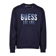 Katoenmix Pullover Sweater Guess , Blue , Heren